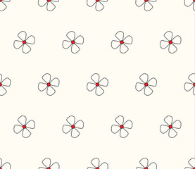 red seamless flower pattern