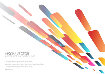 Abstract background with many moving shapes.