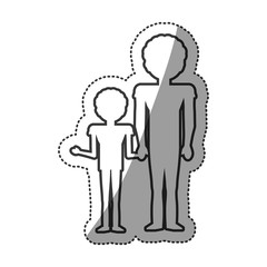 outlined people family unity vector illustration eps 10