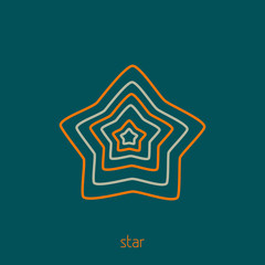 Abstract simple outline star