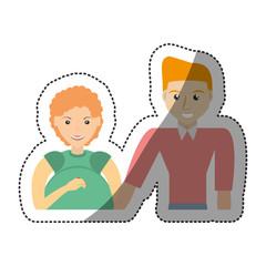 family pregnant unity people vector illustration eps 10