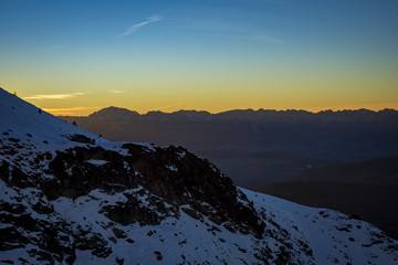 Crépuscule sur le Vercors (Isère)