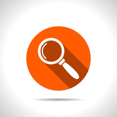 Magnifying glass for searching or inspection vector flat icon