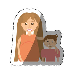 family pregnant unity people vector illustration eps 10
