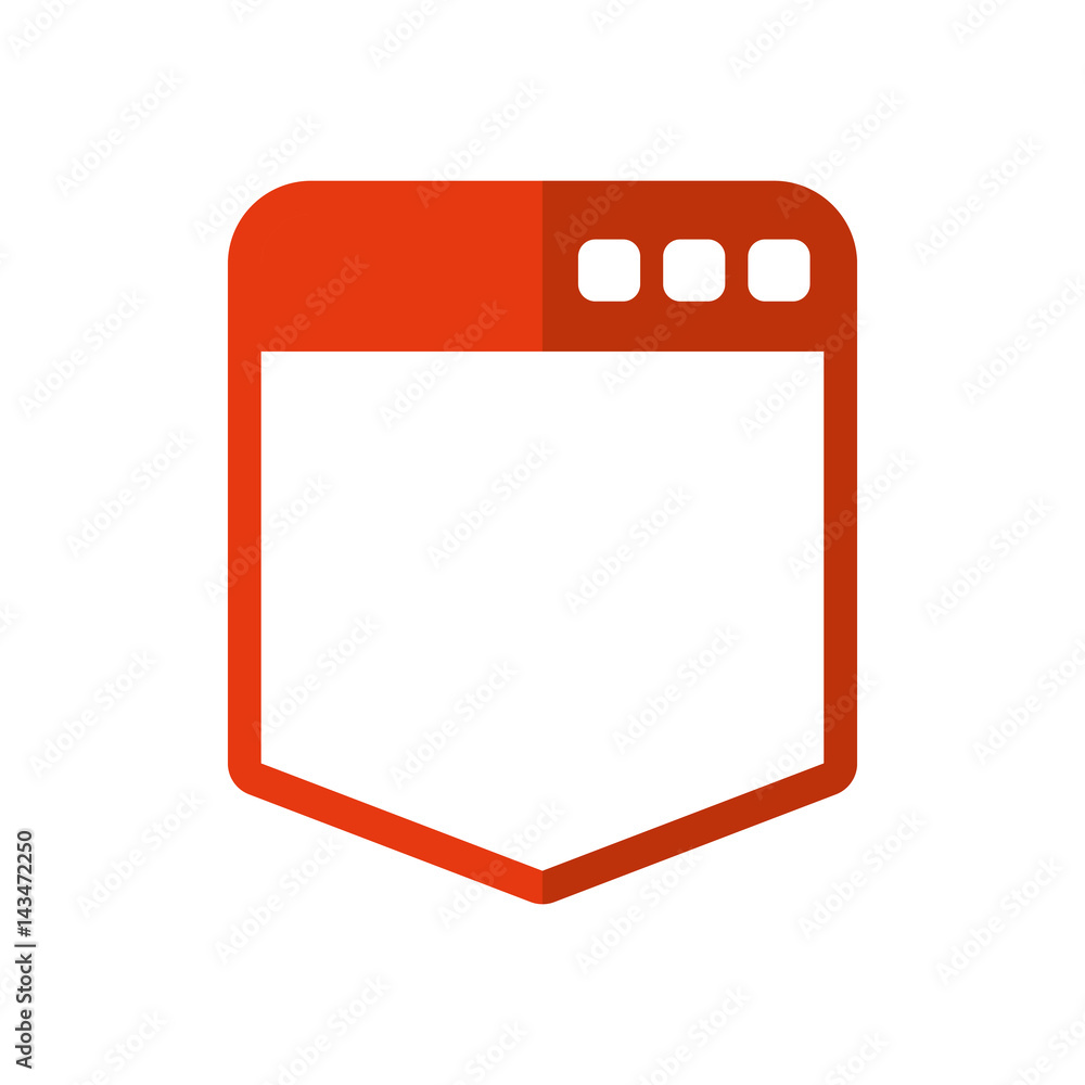 Poster browser web interface icon vector illustration graphic design