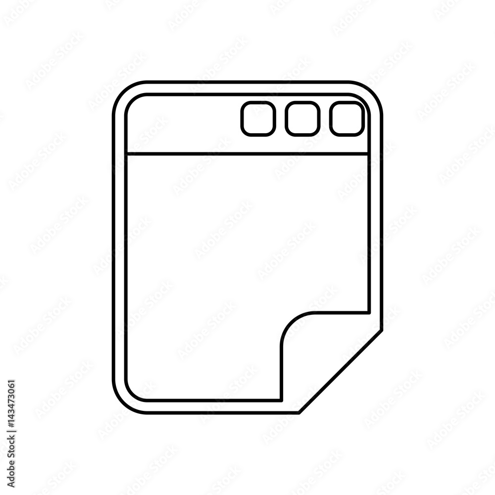 Aufkleber browser web interface icon vector illustration graphic design