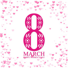 8 March International Women's Day greeting card