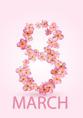 8 March International Women's Day greeting card