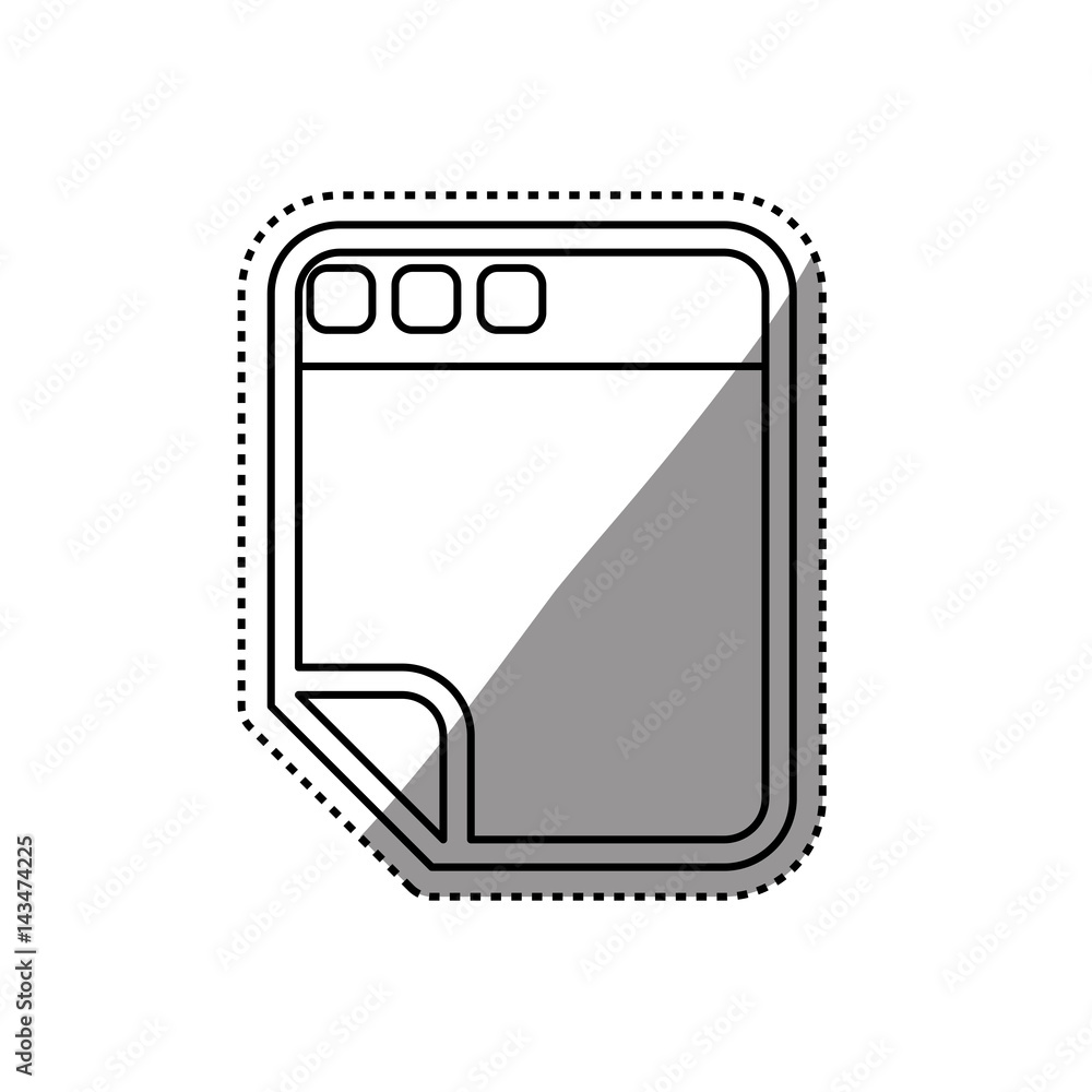 Poster browser web interface icon vector illustration graphic design