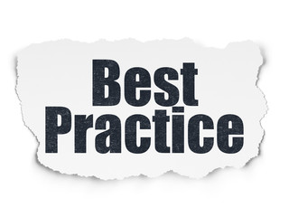 Studying concept: Best Practice on Torn Paper background