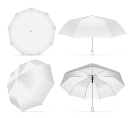 Umbrella for your design and logo. Easy to change colors. Mock up. Vector EPS 10