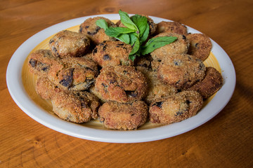 Schiacciatine di melanzane - Vegetarischer Burger