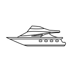 Sport yacht isolated icon vector illustration graphic design