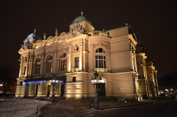 Fototapeta na wymiar Teatr im J. Słowackiego w Krakowie/The J. Slowacki Theatre in Cracow, Lesser Poland, Poland