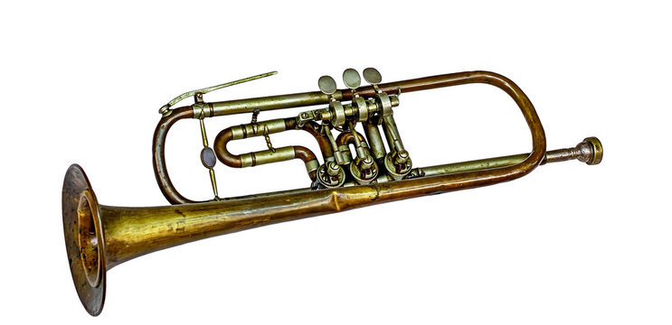Old vintage trumpet