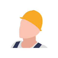 Construction worker profile icon vector illustration graphic design
