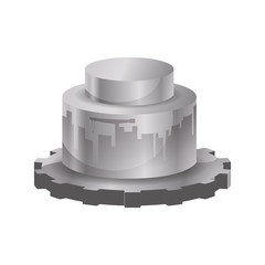 Gear machinery piece icon vector illustration graphic design