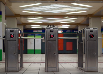 Ticket barriers in Villapizzone station