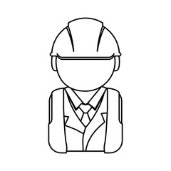 Construction worker profile icon vector illustration graphic design