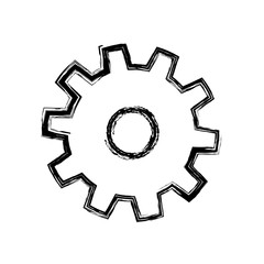 Gear machinery piece icon vector illustration graphic design