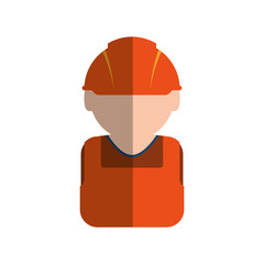 Construction worker profile icon vector illustration graphic design