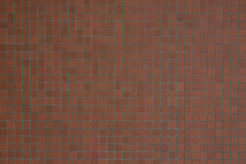 Terracotta colored small tiles