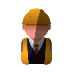 Construction worker profile icon vector illustration graphic design