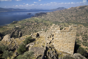 Ancient Heracleia ruins in Bafa Lake National Park Turkey