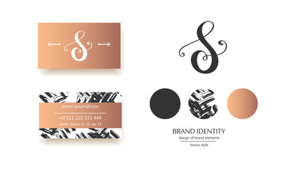 Luxury calligraphic letter S monogram - vector logo template. Sophisticated brand design