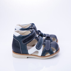 children's orthopedic shoes on a white background