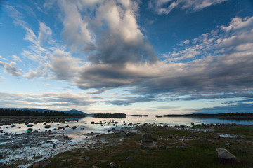 White sea, Luvenga, white polar night, russian nord