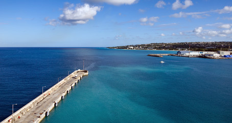 Bridgetown, Barbados - Tropical island - Caribbean sea - Cruise harbor and wharf