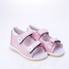 children's orthopedic shoes on a white background