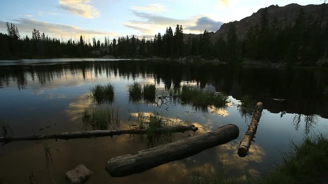 Sunrise in the Uinta Mountains at Butterfly Lake.