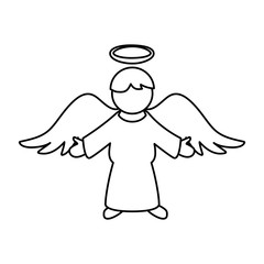 Holy spiritual angel icon vector illustration graphic design