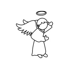 Holy spiritual angel icon vector illustration graphic design