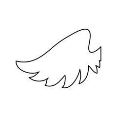 Feathers wing silhouette icon vector illustration graphic design