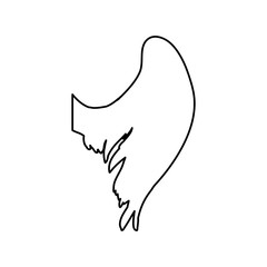 Feathers wing silhouette icon vector illustration graphic design