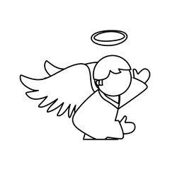 Holy spiritual angel icon vector illustration graphic design