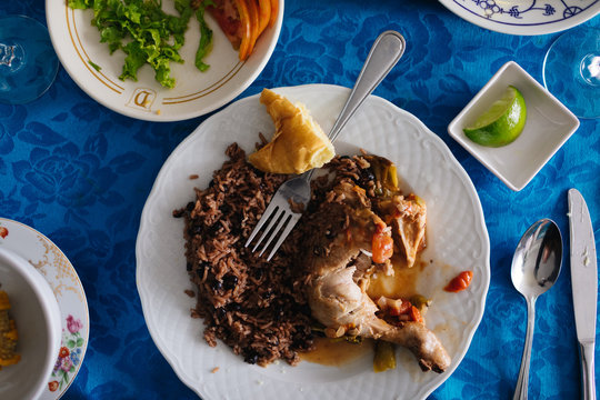 Homemade dinner in Havana, Cuba