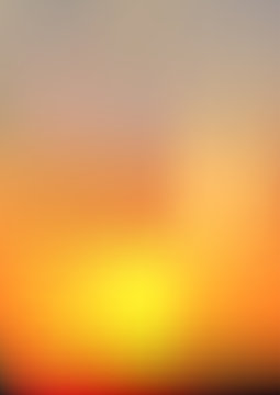 Abstract sundown or sunrise sky background. Gradient mesh texture.