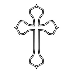 Christianity cross symbol icon vector illustration graphic design