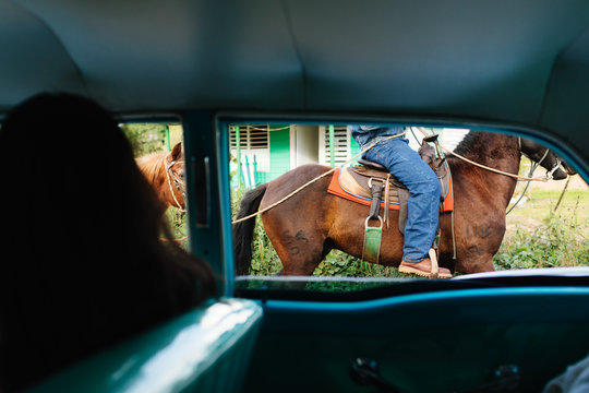 driving in Vinales, Cuba