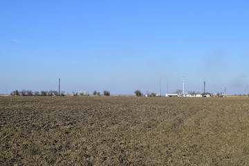 Separation station for oil and gas treatment. Oil and gas equipment.