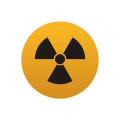 Fototapeta premium Nuclear sign advert icon vector illustration graphic design