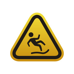 Wet floor sign icon vector illustration graphic design
