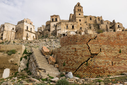 Aftermath of an Earthquake in Italian Ghost Town Craco