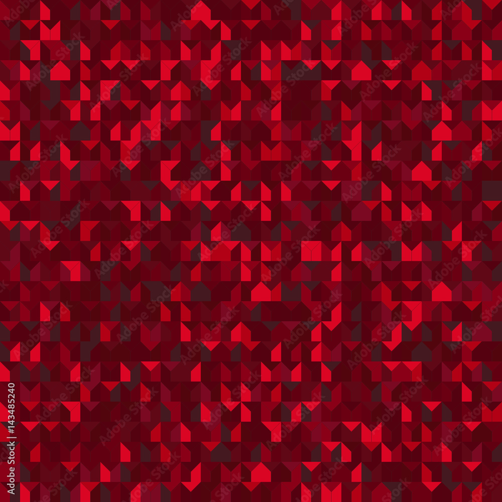 Poster seamless geometric pattern. red vector background with triangles