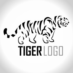 vector angry tiger mascot logo illustration