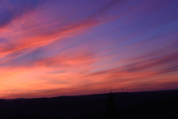 Sonnenuntergang im Westerwald